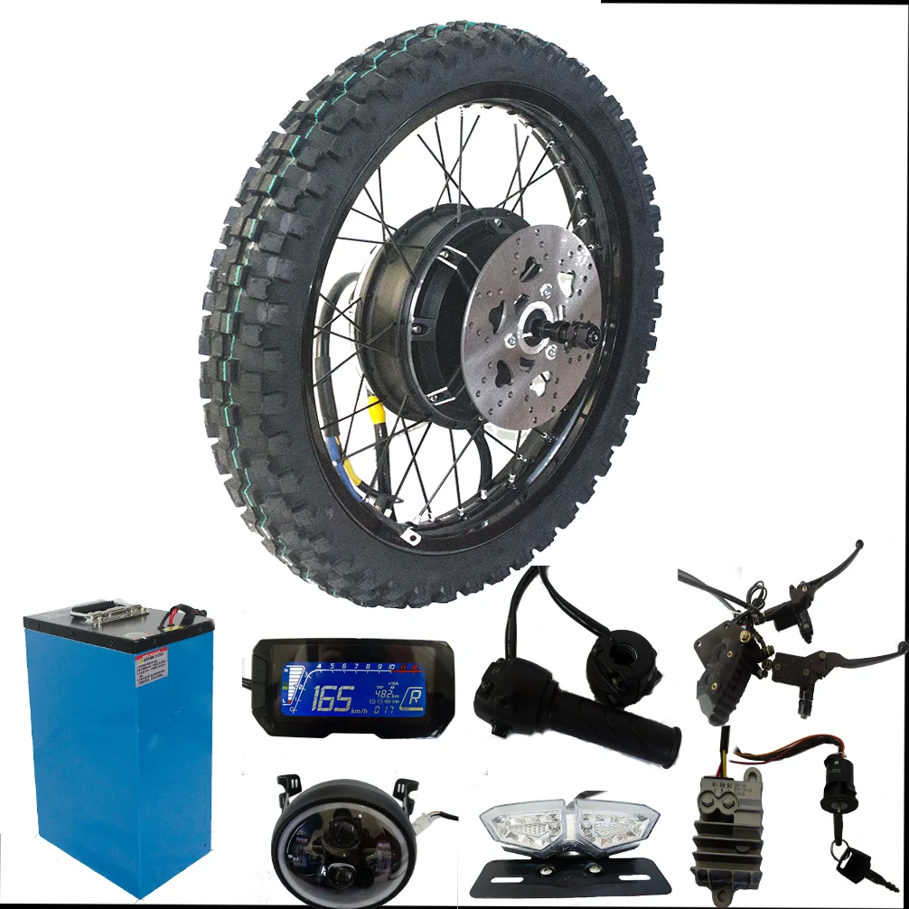 New Electric Conversion Kit 72 - đánh giá và giá 12000W Electric Motorcycle Hub Motor