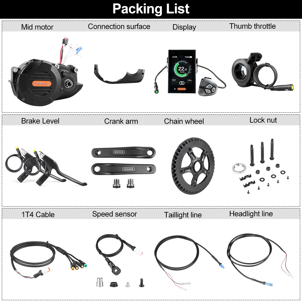 risunmotor M620 G510 48V 52V 1 - đánh giá và giá Mid Drive Conversion Kit 1000W