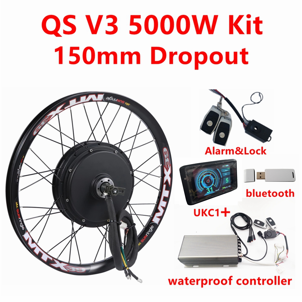 QS V3 72V 5000W 3.5T/5T Bánh S - đánh giá và giá 5000W Hub Motor Kit 72V